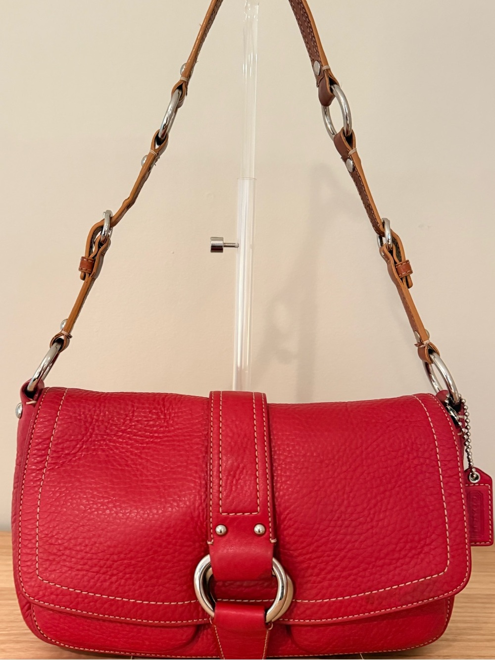 🍒 Rare  Coach Cherry Red Soho Flap Bag 🍒